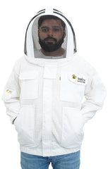 3-Layer Super Cool Mesh Beekeeping Jacket With Dual Veils, Gloves