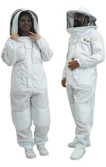 3-Layer Super Cool Mesh Beekeeping Suit With Dual Veils, Gloves & Ankle Protector