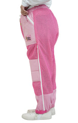 Pink 3-Layer Super Cool Mesh Beekeeping Trousers With Ankle Protector