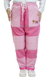 Pink 3-Layer Super Cool Mesh Beekeeping Trousers With Ankle Protector
