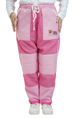 Pink 3-Layer Super Cool Mesh Beekeeping Trousers With Ankle Protector