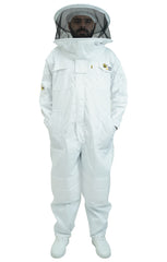 Poly-Cotton Beekeeping Suit With Dual Veils, Gloves & Ankle Protector