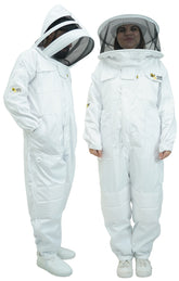 Poly-Cotton Beekeeping Suit With Dual Veils, Gloves & Ankle Protector