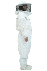 Poly cotton semi ventilated beekeeping suit side view