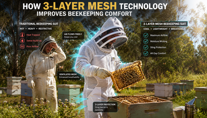 How 3-Layer Mesh Technology Improves Beekeeping Comfort