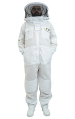 3-Layer Super Cool Mesh Beekeeping Suit With Dual Veils, Gloves & Ankle Protector