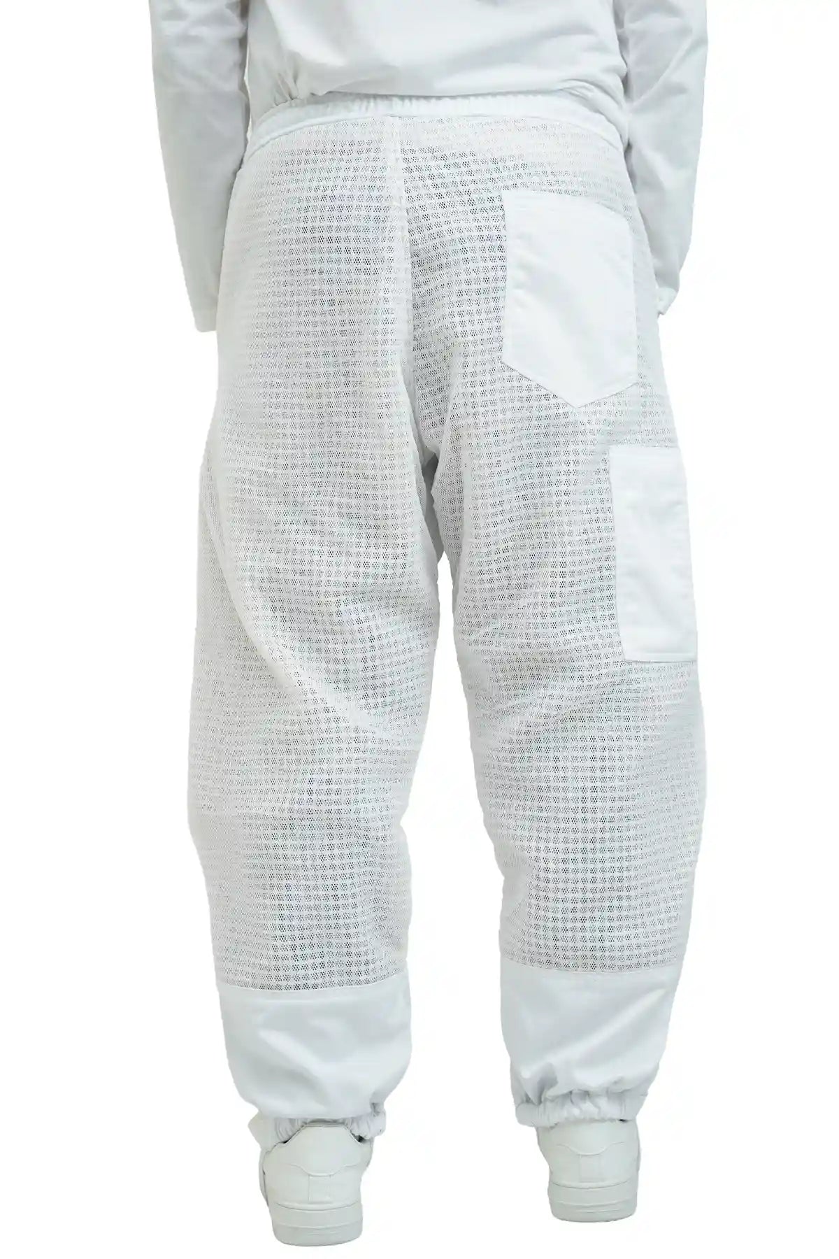 3 layer ventilated mesh beekeeping trousers back view