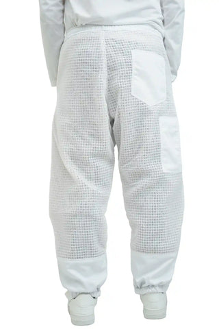 3 layer ventilated mesh beekeeping trousers back view