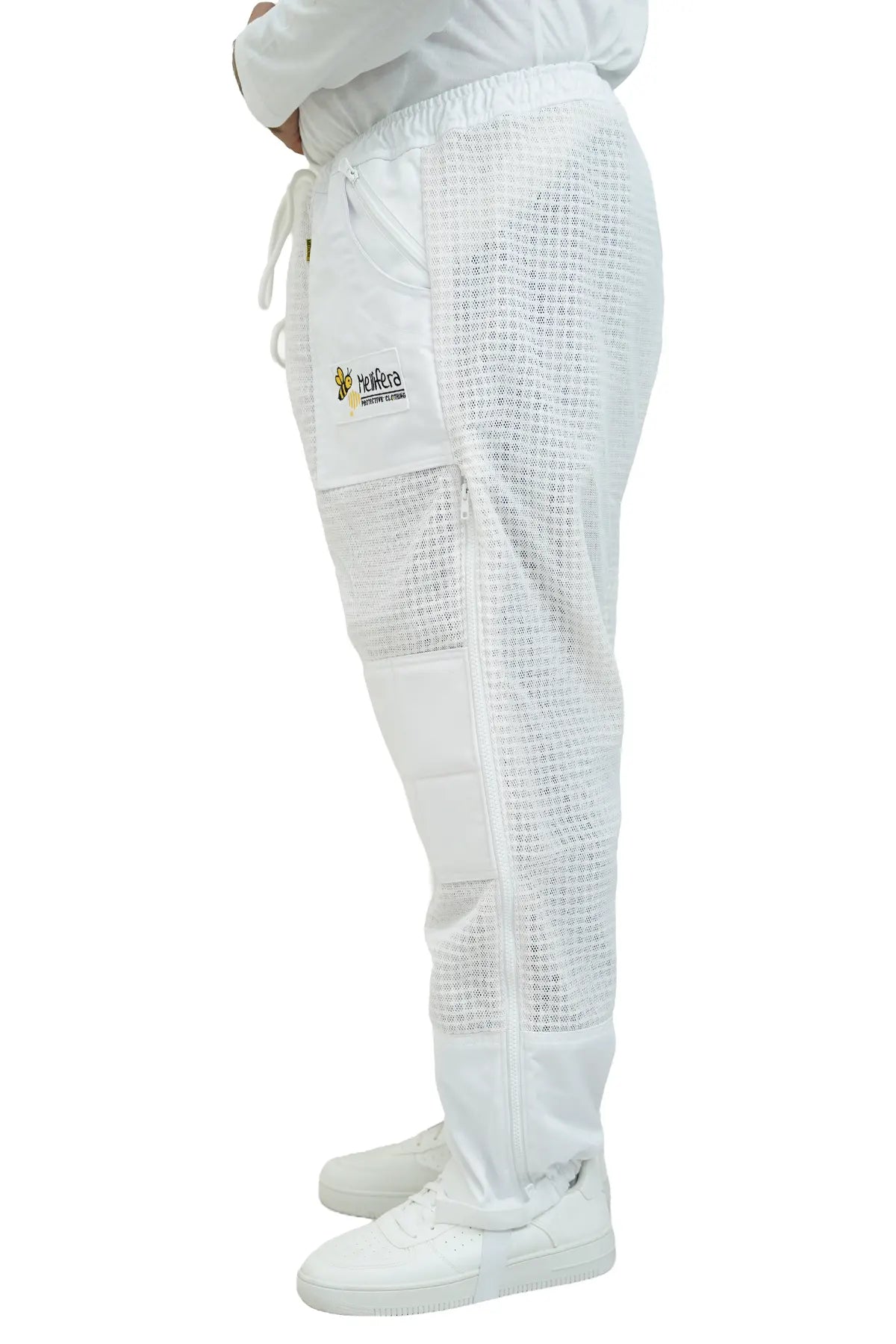 3 layer ventilated mesh beekeeping trousers side view
