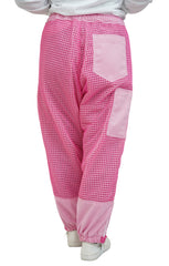 Pink 3-Layer Super Cool Mesh Beekeeping Trousers With Ankle Protector