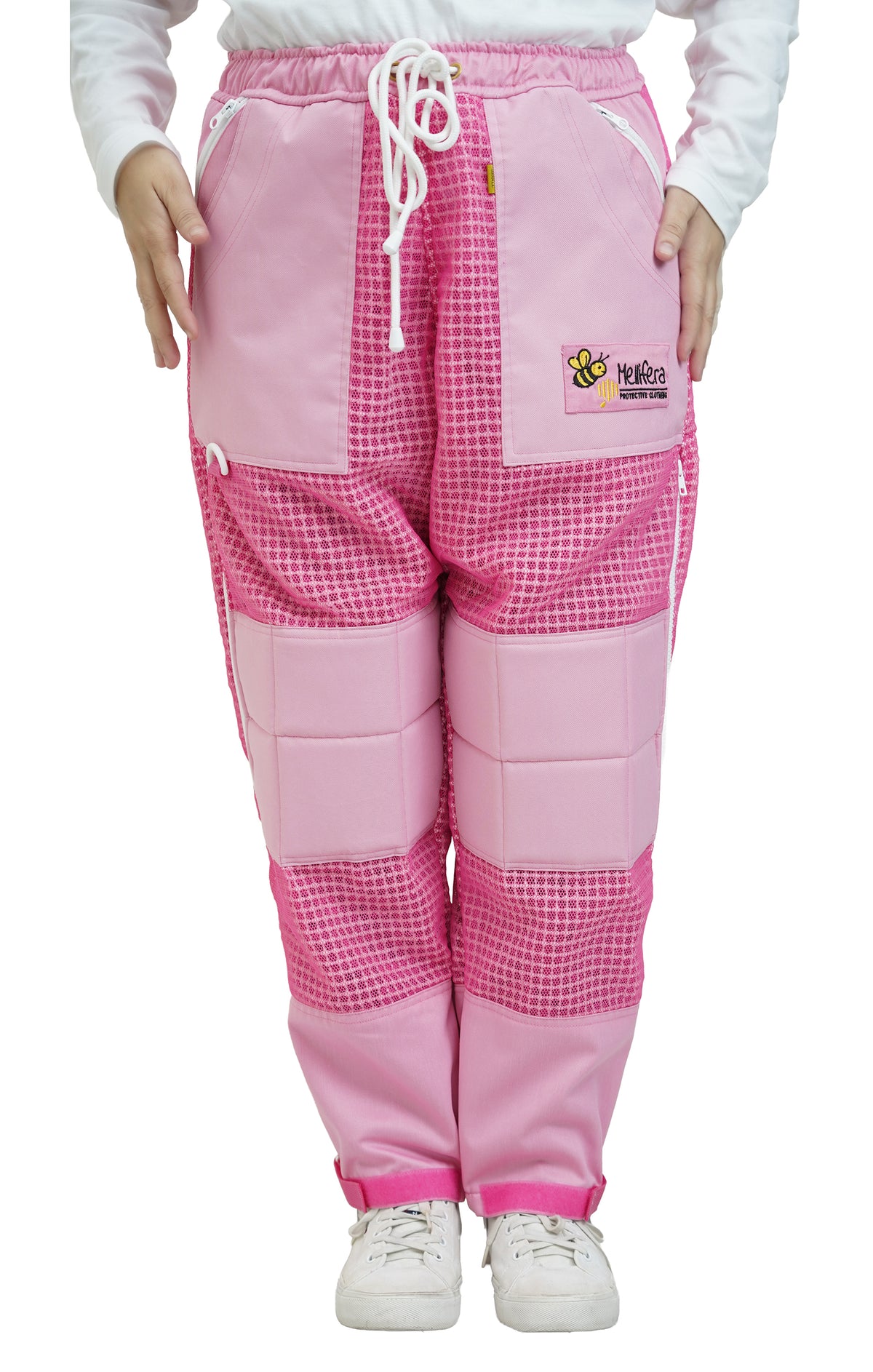 Pink 3-Layer Super Cool Mesh Beekeeping Trousers With Ankle Protector