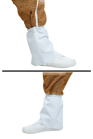 Ventilated protective boot covers supplied with the khaki 3 layer super cool ventilated mesh beekeeping set