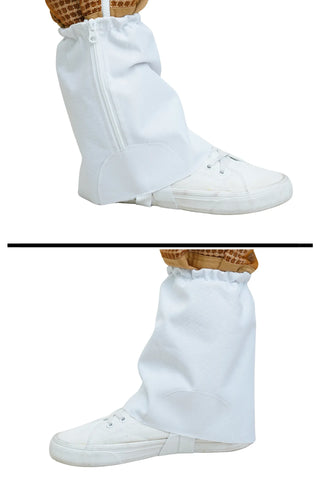 Ventilated protective boot covers supplied with the khaki poly cotton semi ventilated beekeeping suit