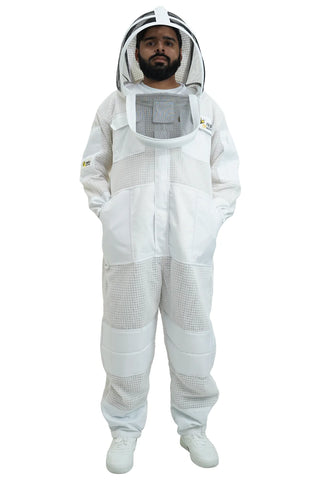 Mellifera beekeeping suit with square fencing veil front view – premium protective gear for USA