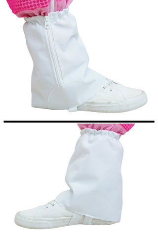 Ventilated protective boot covers supplied with the pink 3 layer ventilated mesh beekeeping jacket and trouser set