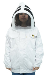 Poly-Cotton Beekeeping Jacket With Dual Veils, Gloves