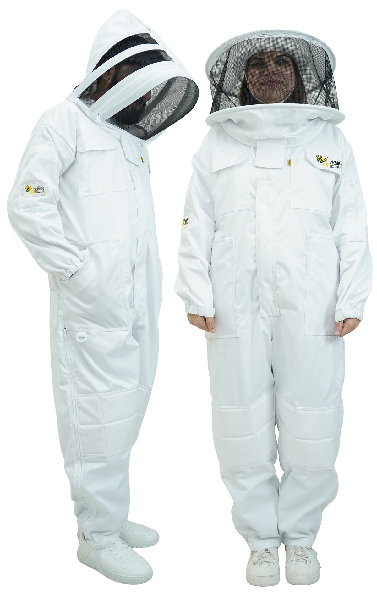 Poly-Cotton Beekeeping Suit With Dual Veils, Gloves & Ankle Protector