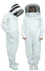 Poly-Cotton Beekeeping Suit With Dual Veils, Gloves & Ankle Protector