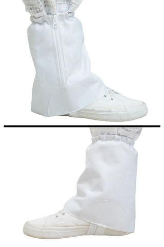Ventilated protective boot covers supplied with the poly cotton beekeeping suit