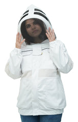 Poly-Cotton Semi-Ventilated Beekeeping Jacket With Dual Veils, Gloves